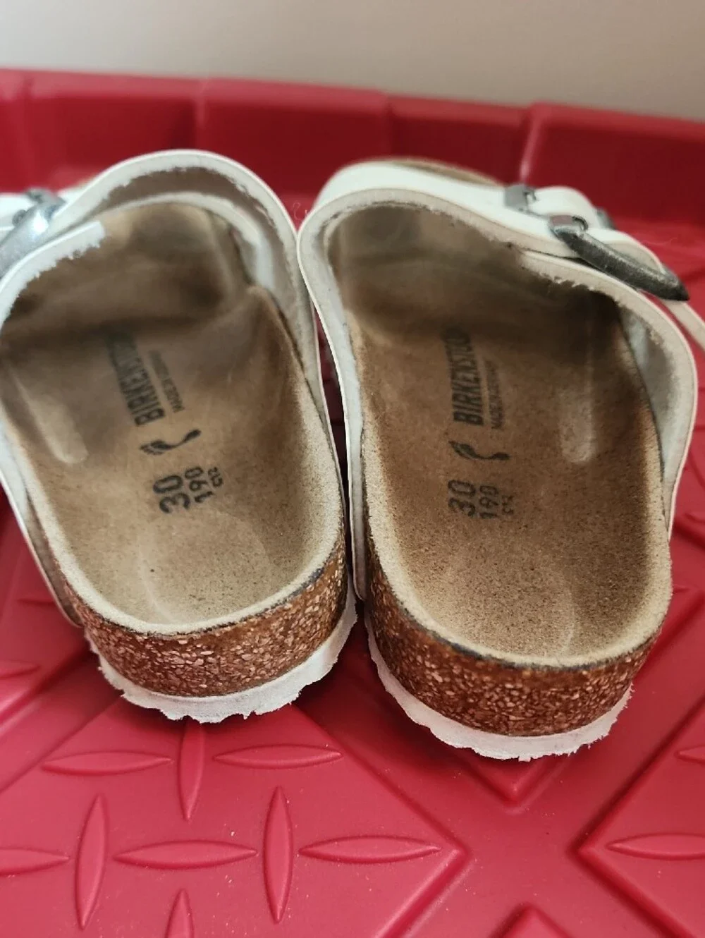 Birkenstock White Kids Two-Buckle Sandals
